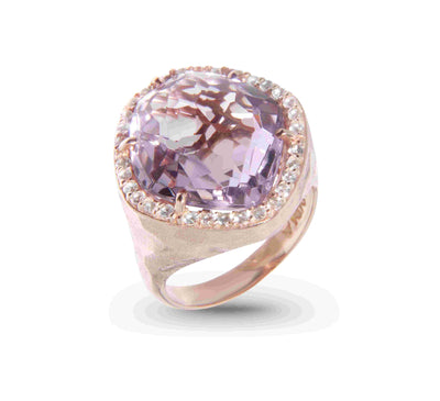 PANORAMA Ring (1260) - Pink Amethyst /  RG