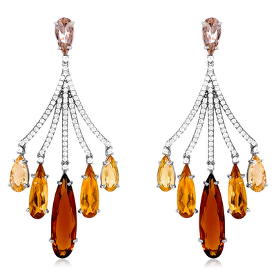VILLA RICA Earrings (1213) - Mixed Gemstones / SS