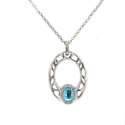 PULSE Necklace (1286) - Blue Topaz / SS
