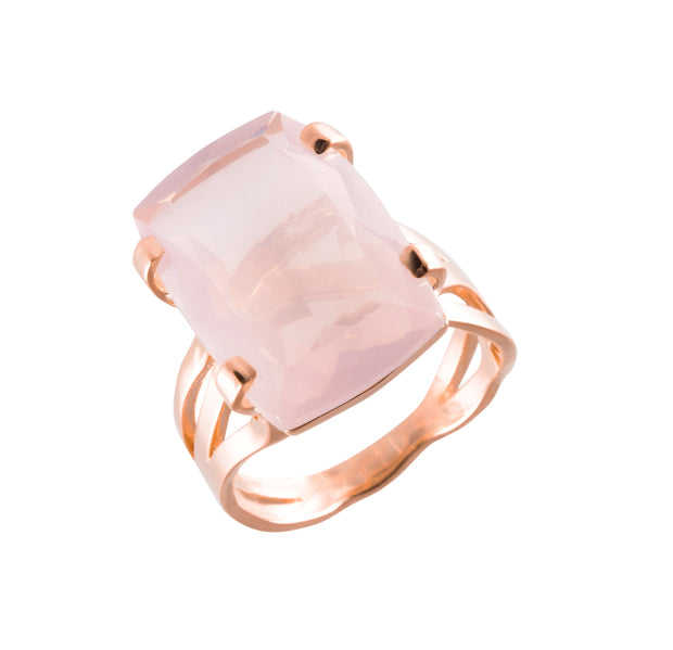 TRANSPARENZA Ring (0777) - Rose Quartz