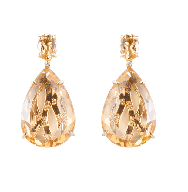 TRANSPARENZA Earrings (0777) - Light Citrine