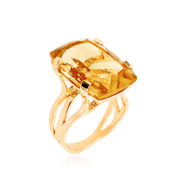 TRANSPARENZA Ring (0777) - Yellow Light Citrine