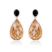 TRANSPARENZA Earrings (0777) - Black Quartz, Smoky Quartz