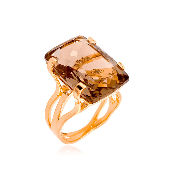 TRANSPARENZA Ring (0777) - Smoky Quartz