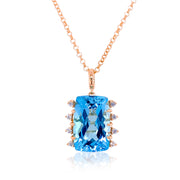 TRANSPARENZA Necklace (0802) - Blue Topaz