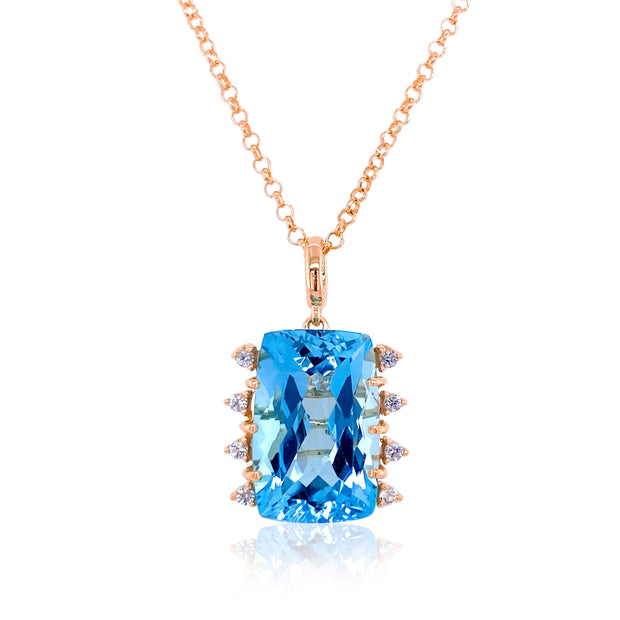 TRANSPARENZA Necklace (0802) - Blue Topaz