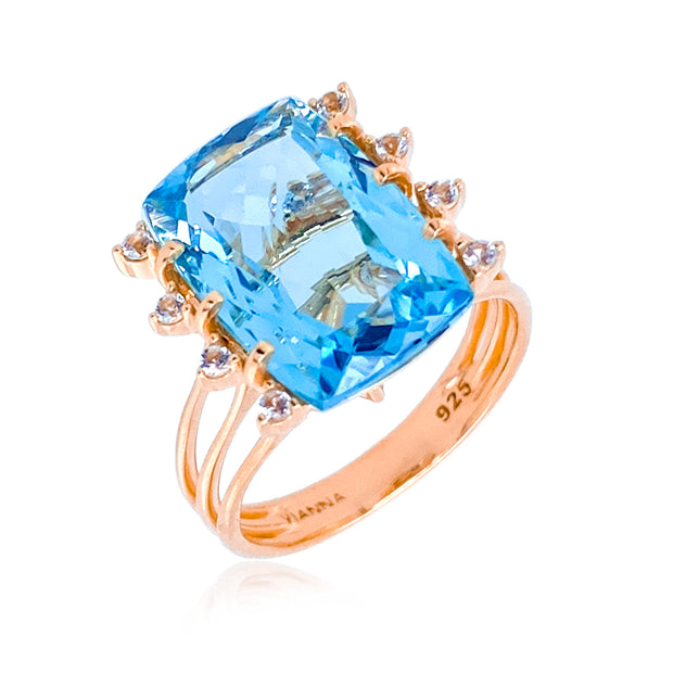 TRANSPARENZA Ring (0802) - Blue Topaz