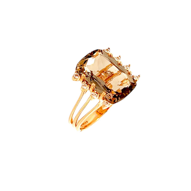 TRANSPARENZA Ring (0802) - Smoky Quartz