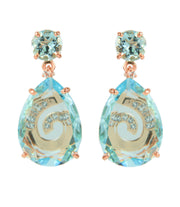 TRANSPARENZA Earrings (0839) - Blue Topaz