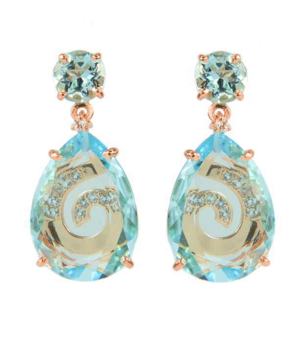 TRANSPARENZA Earrings (0839) - Blue Topaz