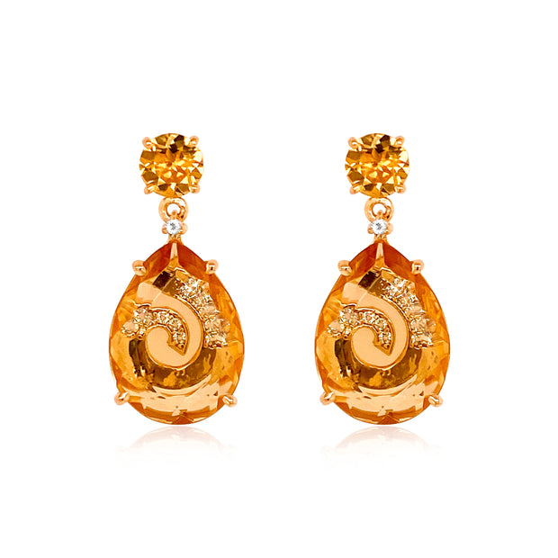 TRANSPARENZA Earrings (0839) - Citrine, Light Citrine