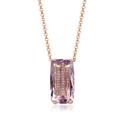 TRANSPARENZA Necklace (0890) - Pink Amethyst