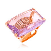 TRANSPARENZA Ring (0890) - Pink Amethsyt