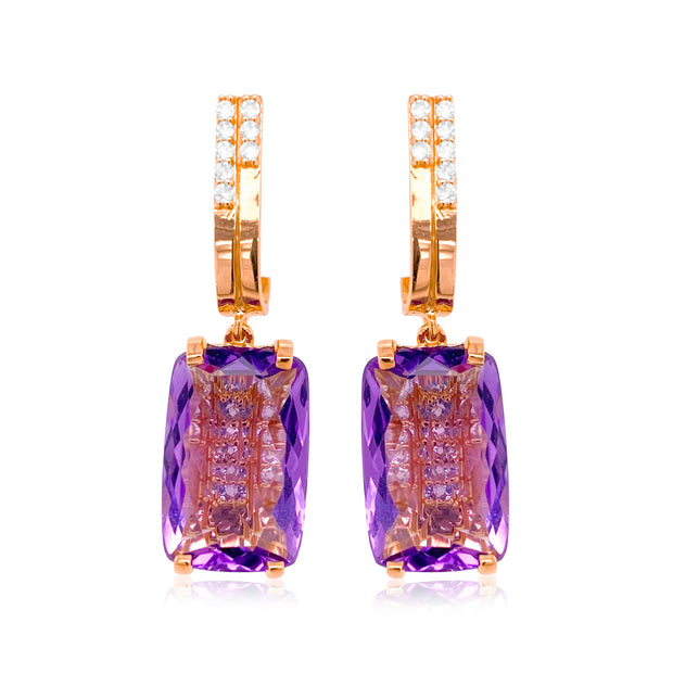 TRANSPARENZA Earrings (0890) - Amethyst