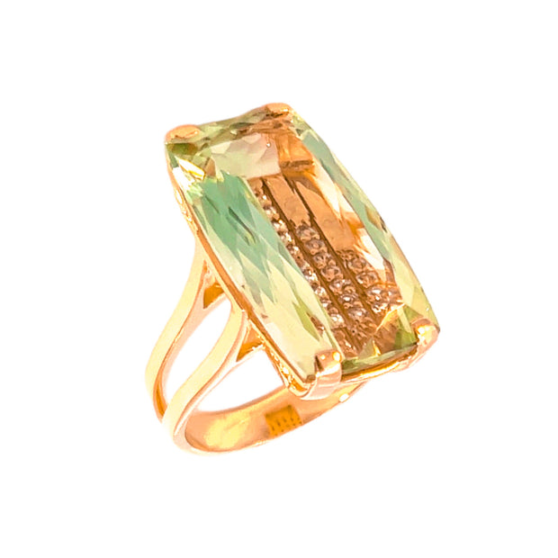 TRANSPARENZA Ring (0890) - Prasiolite