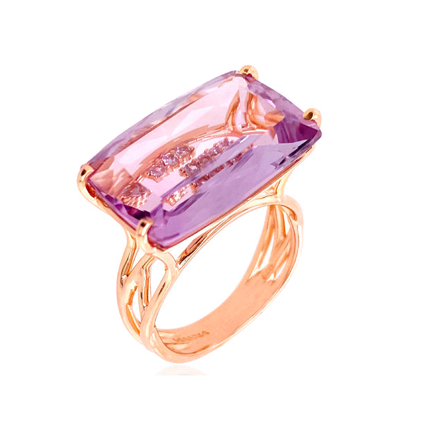 TRANSPARENZA Ring (1052) - Pink Amethyst