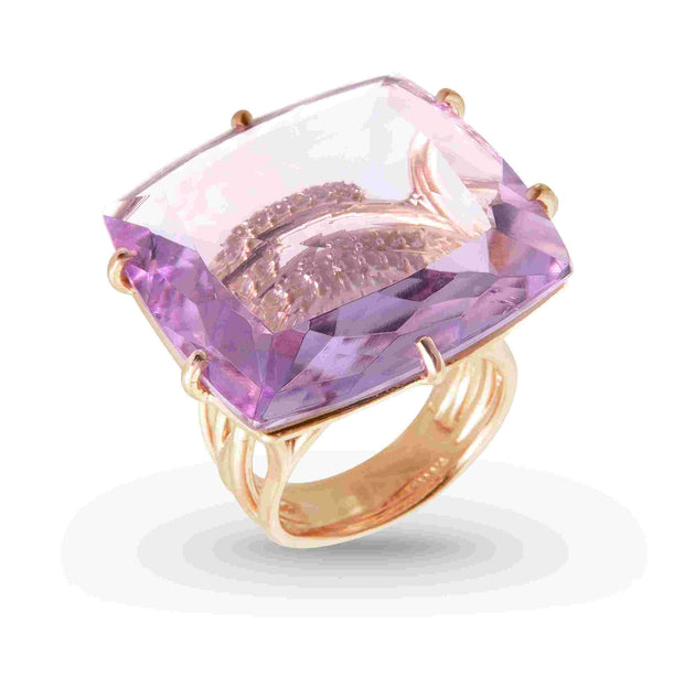 TRANSPARENZA Ring (1052) - Pink Amethyst / RG