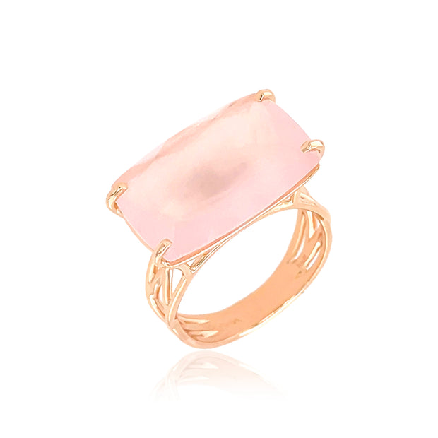 TRANSPARENZA Ring (1052) - Rose Quartz
