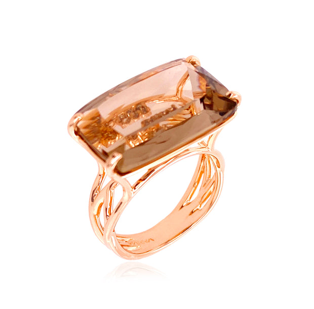 TRANSPARENZA Ring (1052) - Smoky Quartz