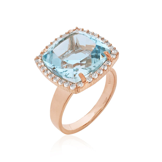 DEUX Ring (1145) - Blue Topaz