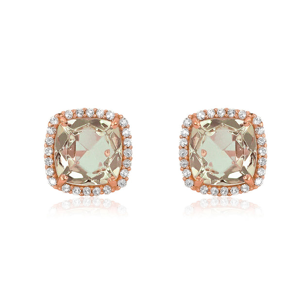 DEUX Earrings (1145) - Prasiolite