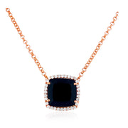 DEUX Necklace (1145) - Black Quartz