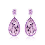 TRANSPARENZA Earrings (0777) - Pink Amethyst
