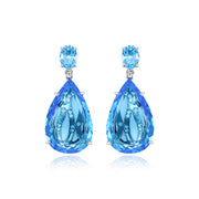 TRANSPARENZA Earrings (0777) - Blue Topaz