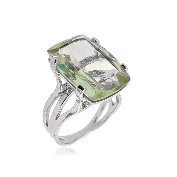 TRANSPARENZA Ring (0777) - Prasiolite