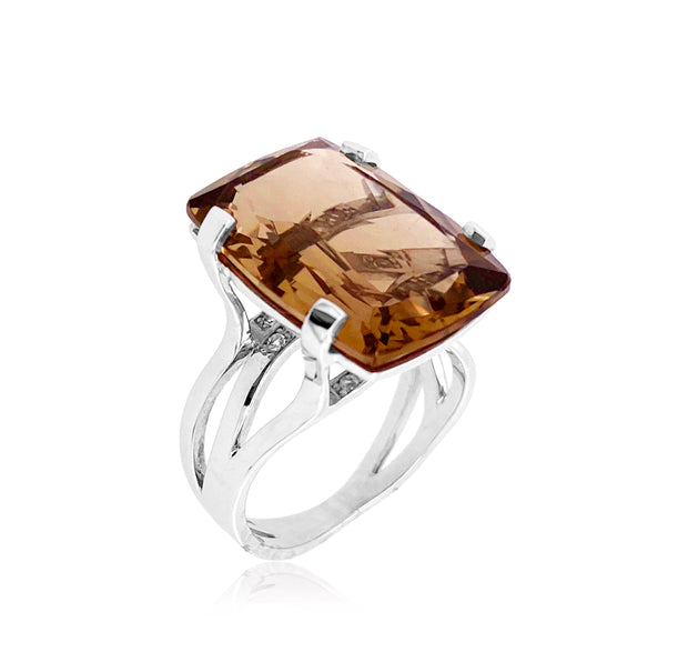 TRANSPARENZA Ring (0777) - Smoky Quartz