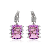 TRANSPARENZA Earrings (0802) - Pink Amethyst