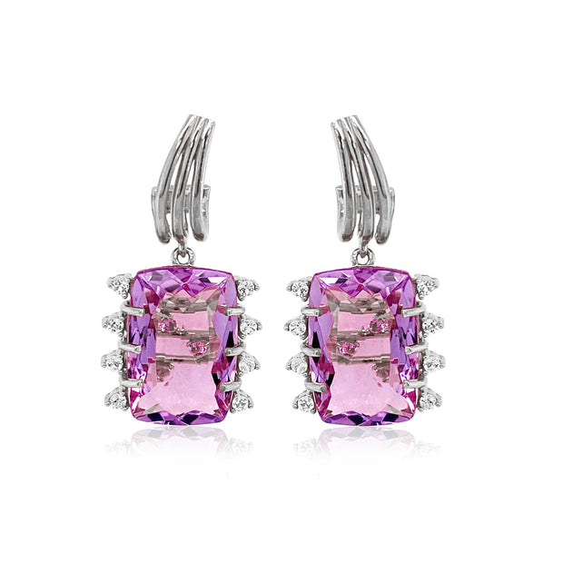 TRANSPARENZA Earrings (0802) - Pink Amethyst
