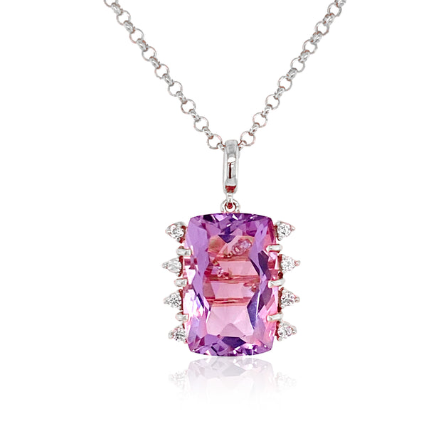 TRANSPARENZA Necklace (0802) - Pink Amethyst