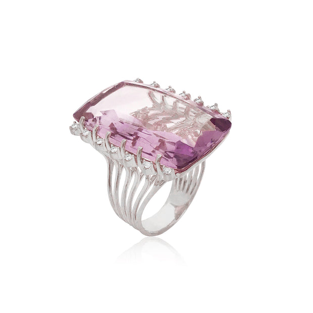 TRANSPARENZA Ring (0802) - Pink Amethyst