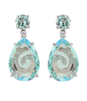 TRANSPARENZA Earrings (0839) - Blue Topaz