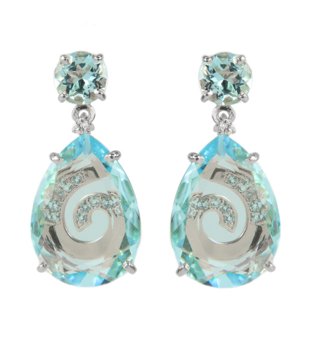 TRANSPARENZA Earrings (0839) - Blue Topaz