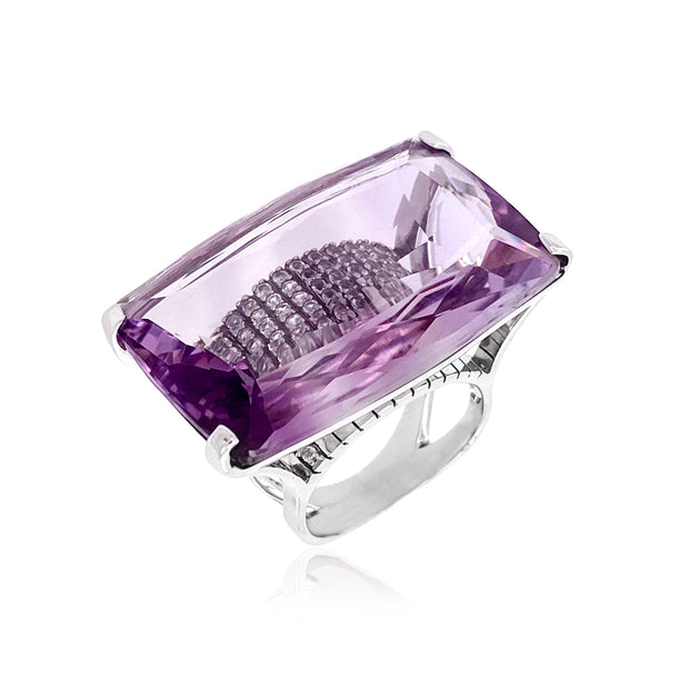 TRANSPARENZA Ring (0890) - Pink Amethsyt
