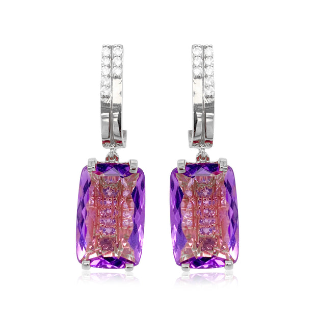 TRANSPARENZA Earrings (0890) - Amethyst