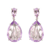 TRANSPARENZA Earrings (1052) - Pink Amethyst