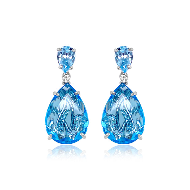 TRANSPARENZA Earrings (1052) - Blue Topaz