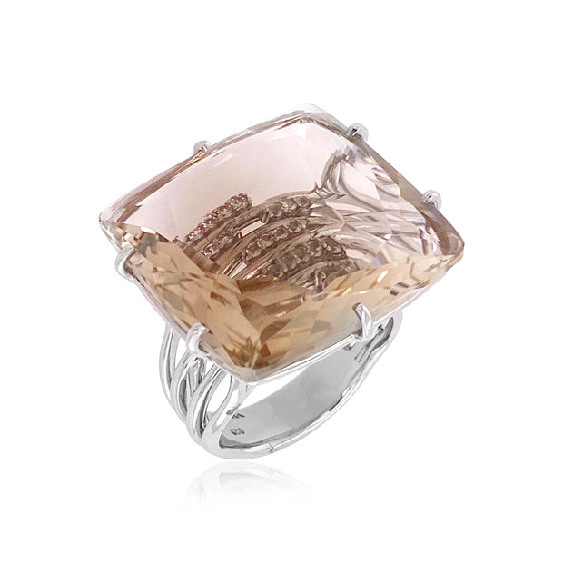 TRANSPARENZA Ring (1052) - Smoky Quartz