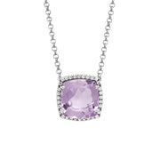 DEUX Necklace (1145) - Pink Amethyst