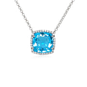 DEUX Necklace (1145) - Blue Topaz