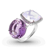 DEUX Ring (1145) - Amethyst, Lilac Opal Amethyst