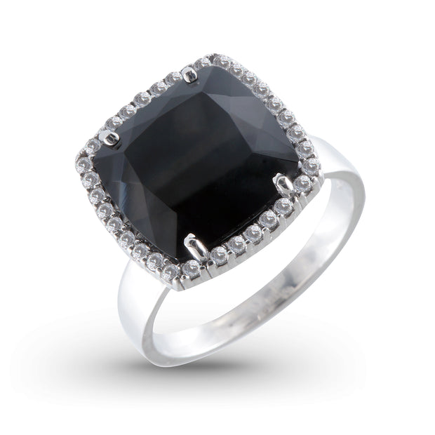 DEUX Ring (1145) - Black Quartz