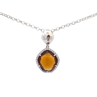 PANORAMA Necklace (1260) - Whisky Citrine / SS