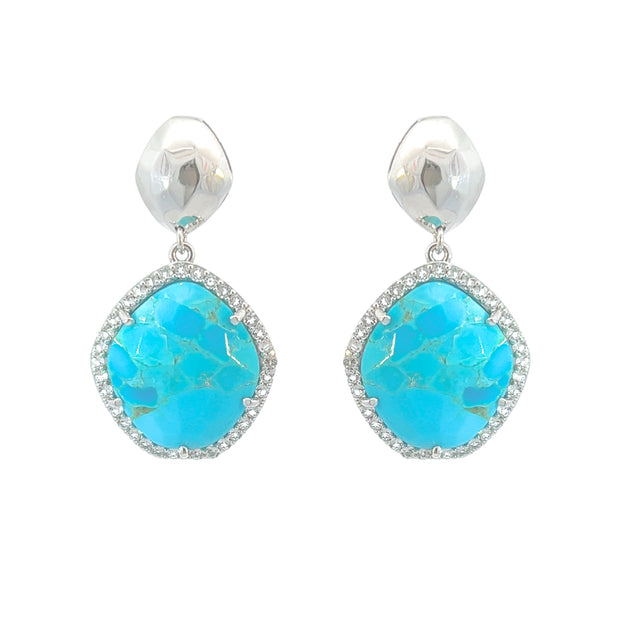 PANORAMA Earrings (1260) - Turquoise /  SS