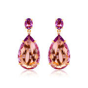 TRANSPARENZA Earrings (0777) - Pink Amethyst