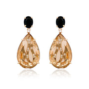 TRANSPARENZA Earrings (0777) - Black Quartz, Smoky Quartz