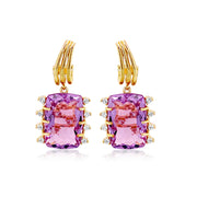 TRANSPARENZA Earrings (0802) - Pink Amethyst